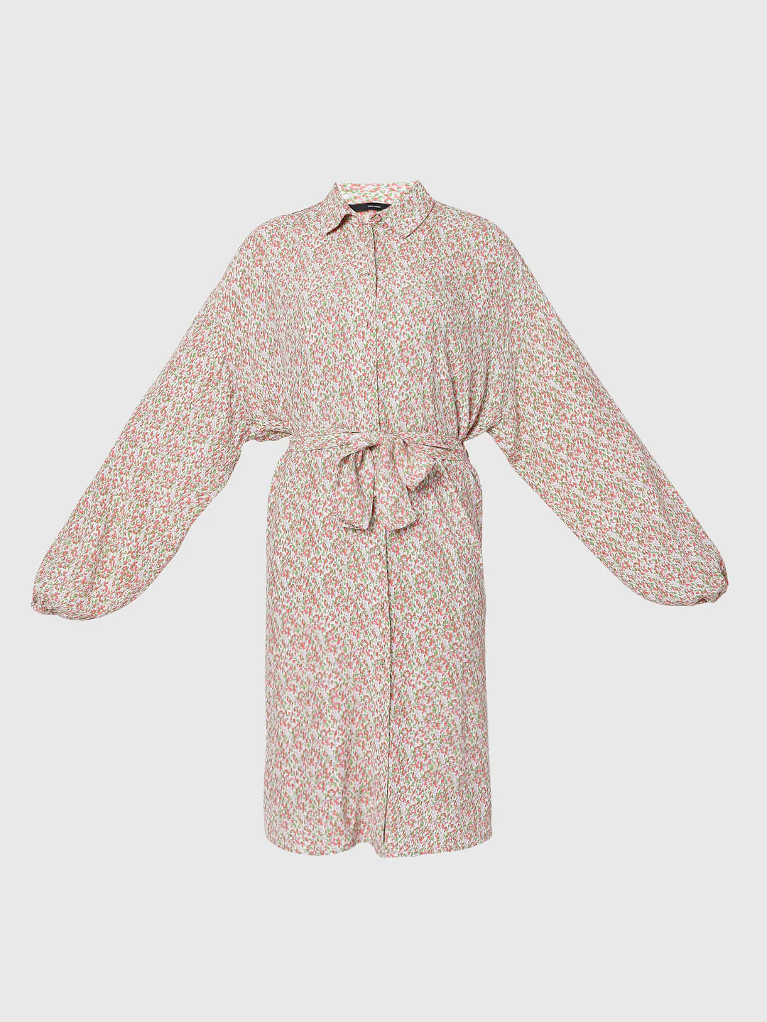 Pink Floral Print Dress - Image 6