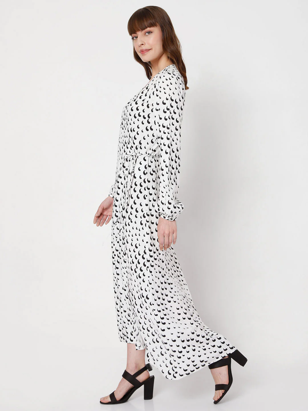 White Printed Maxi Dress - Image 3