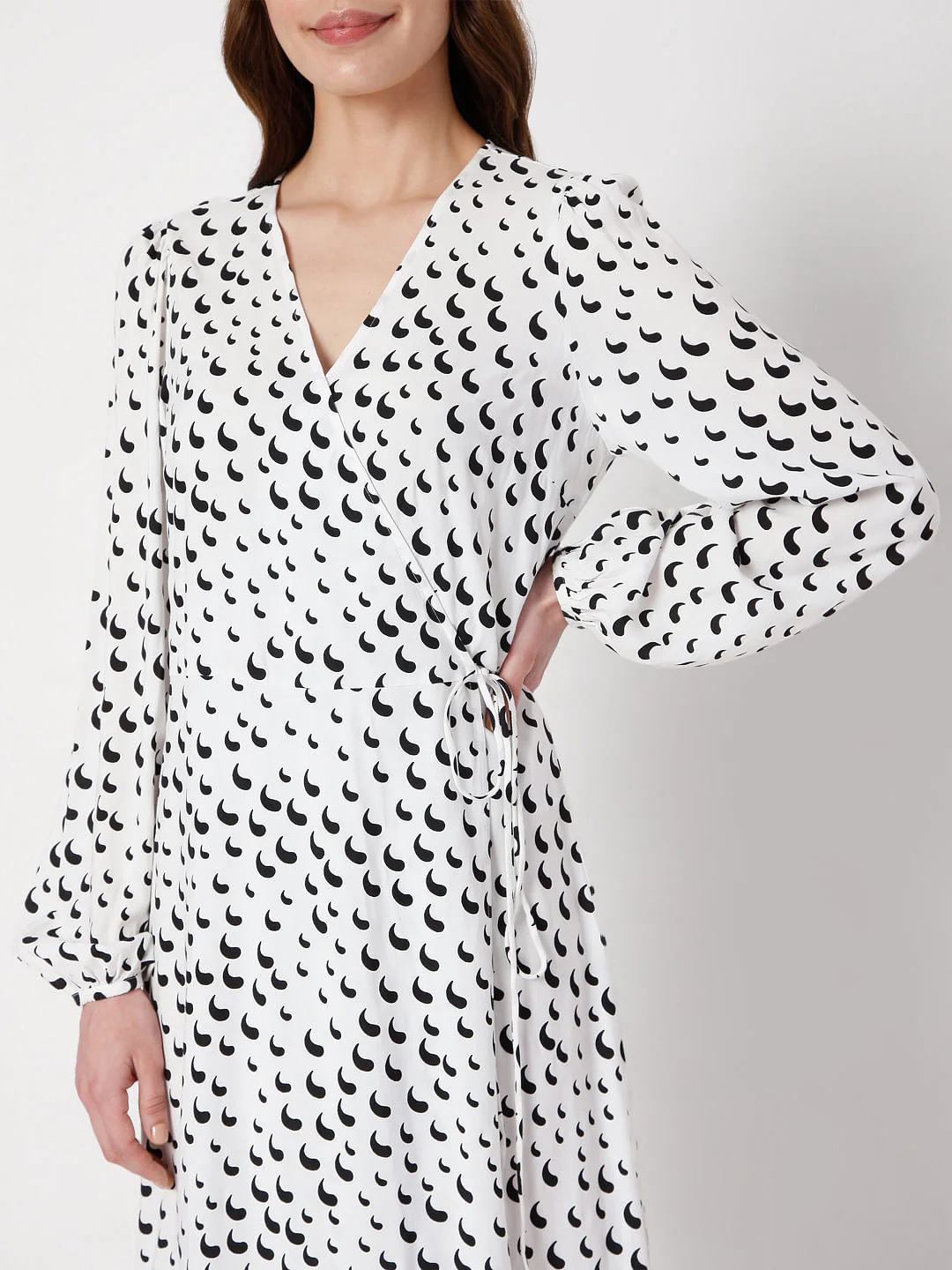 White Printed Maxi Dress - Image 5