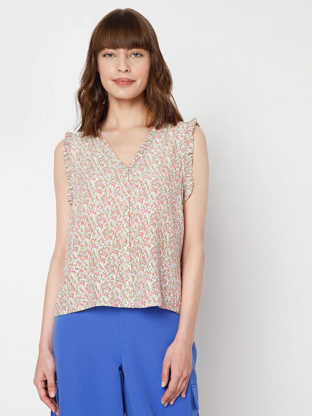 Pink Ditsy Print Top - Image 2