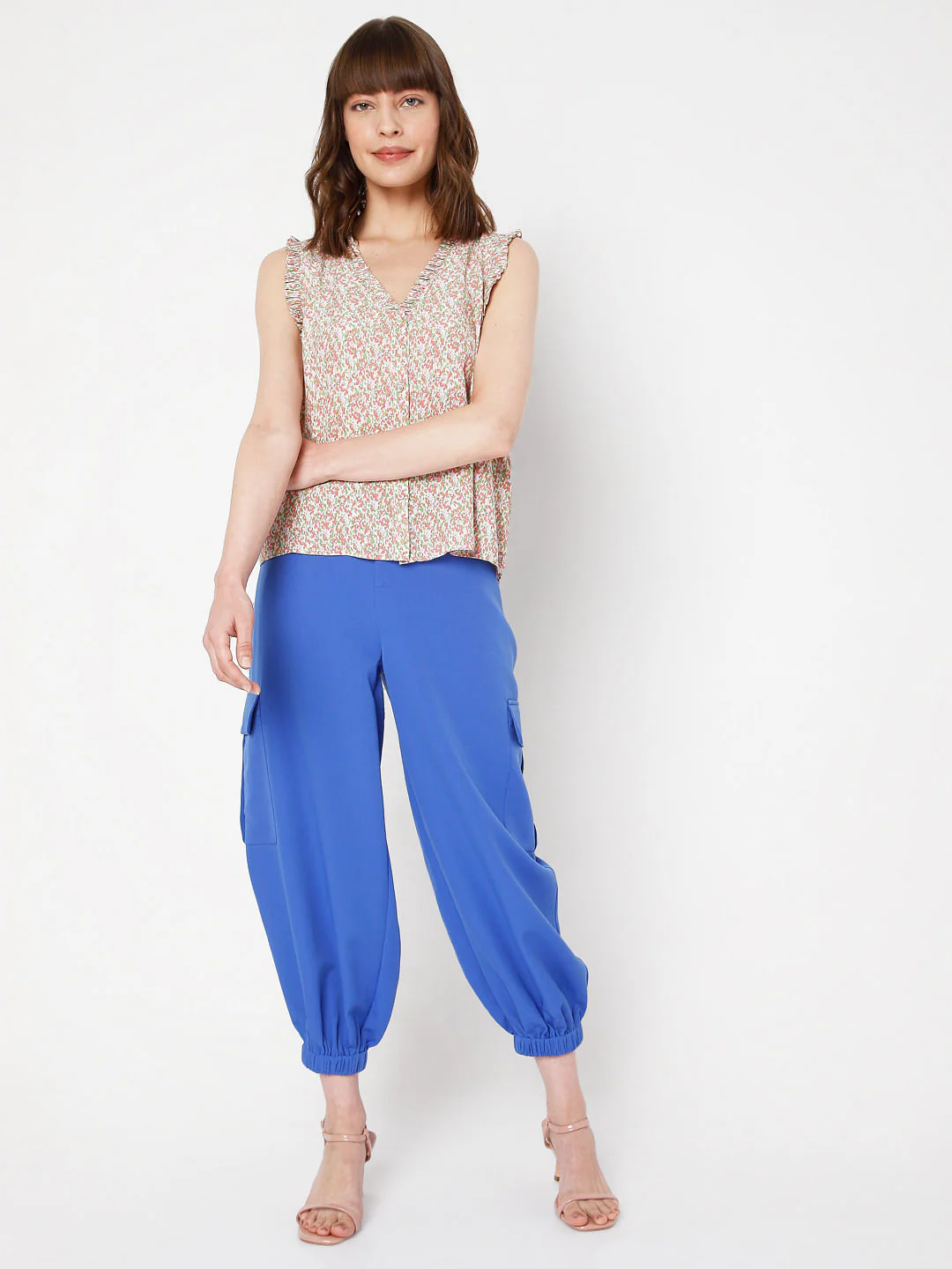 Pink Ditsy Print Top - Image 5