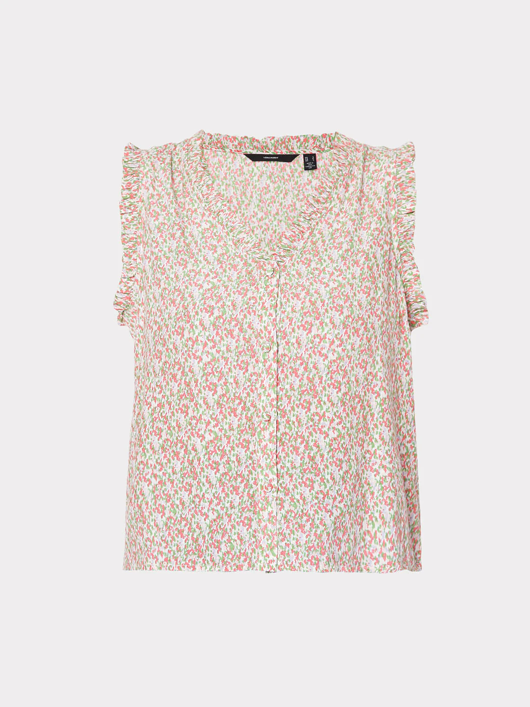 Pink Ditsy Print Top - Image 7