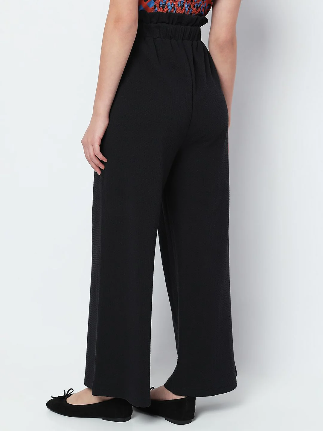 Black High Rise Wide Leg Pants - Image 4