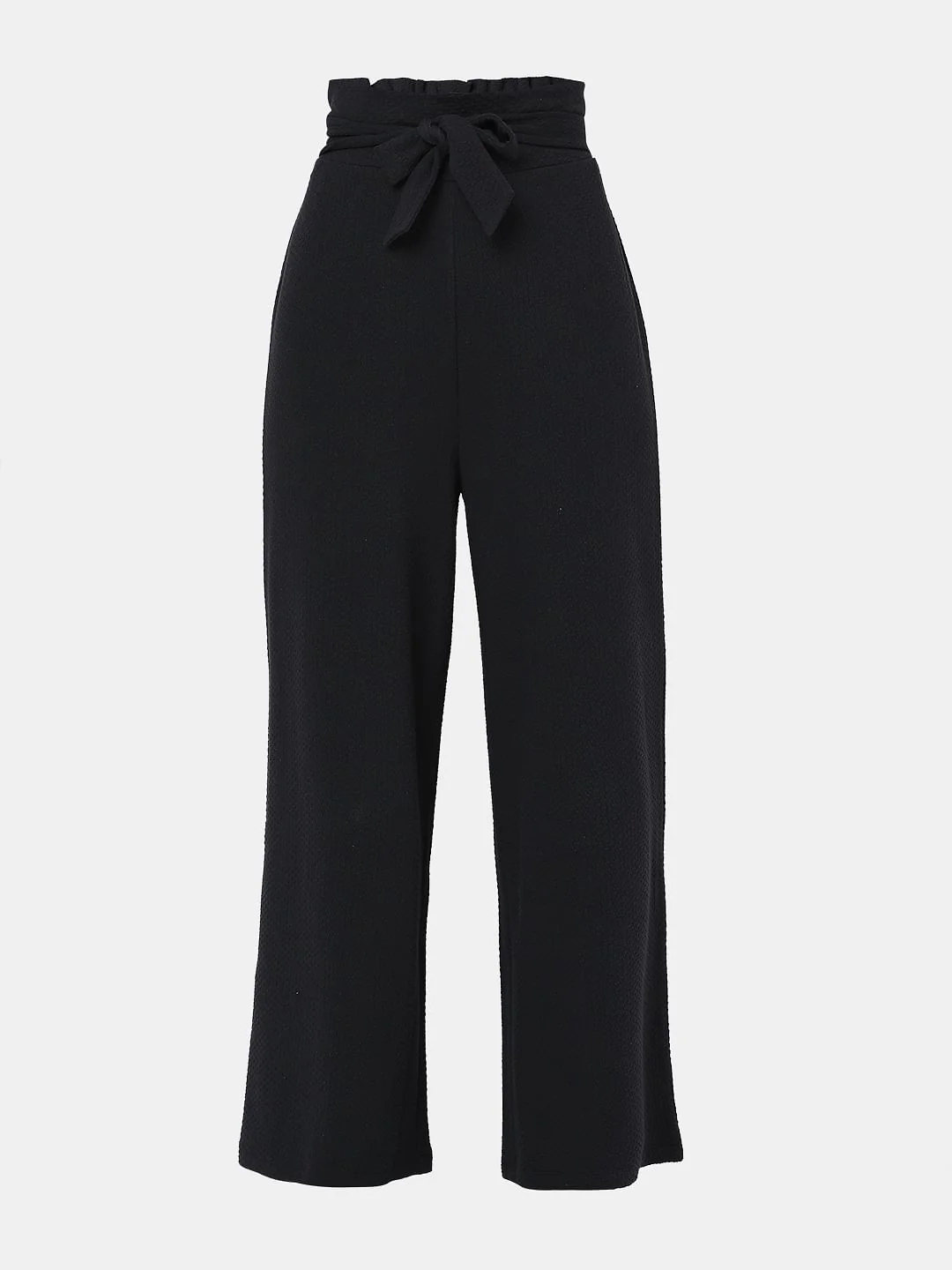 Black High Rise Wide Leg Pants - Image 7