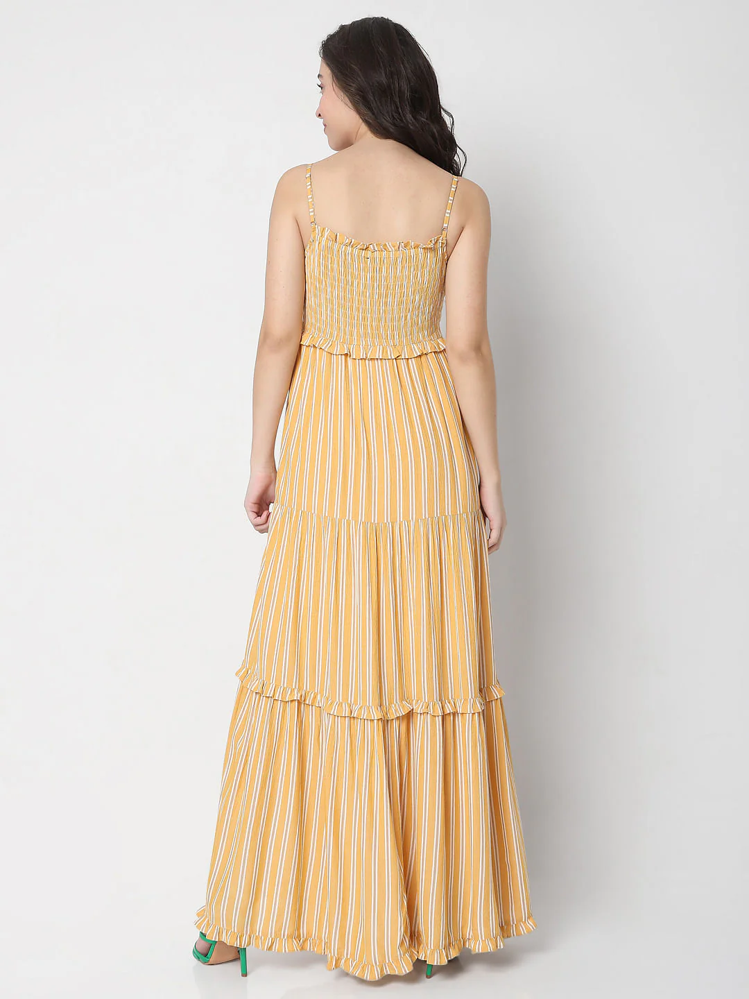 Yellow Striped Maxi Dress - Image 4