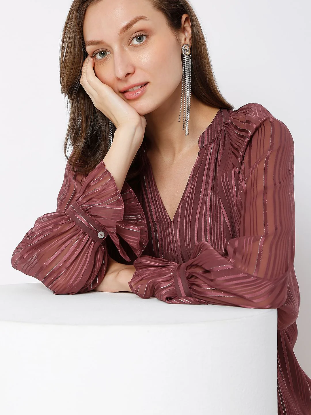 Violet Striped Top
