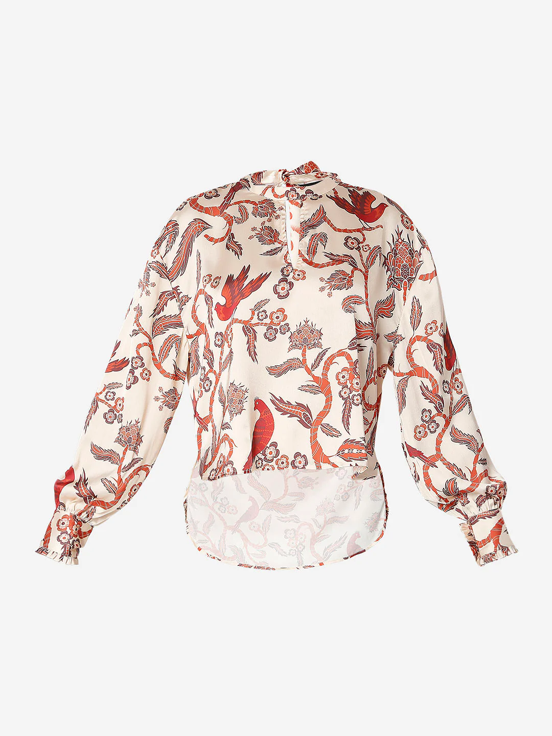Beige Abstract Print Top - Image 7