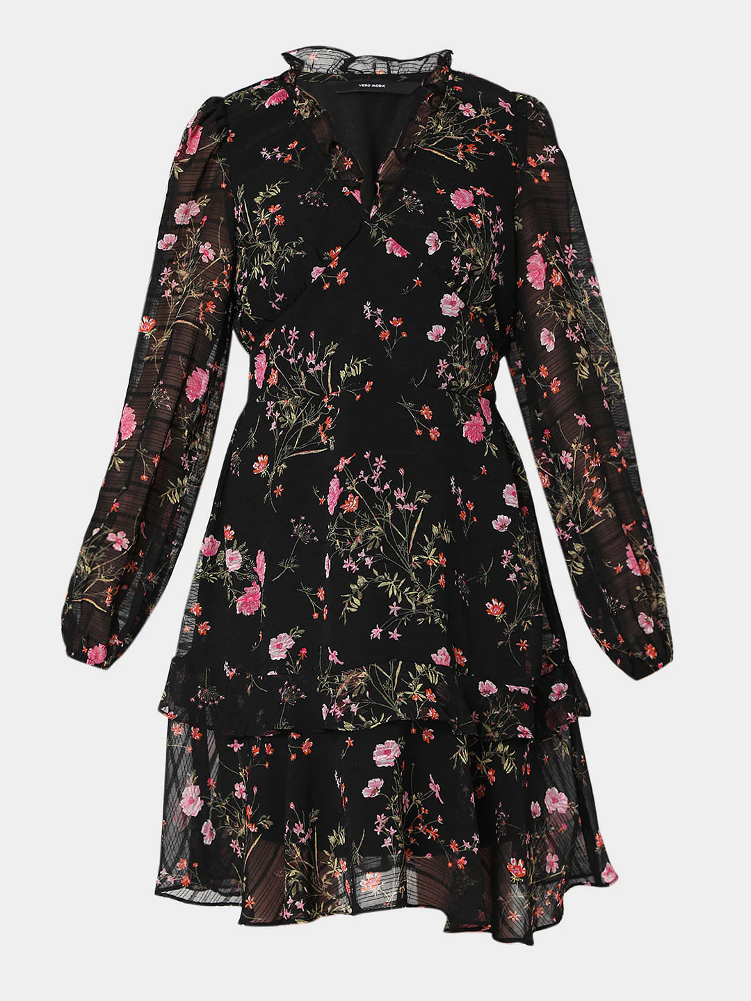 Black Floral Shift Dress - Image 6
