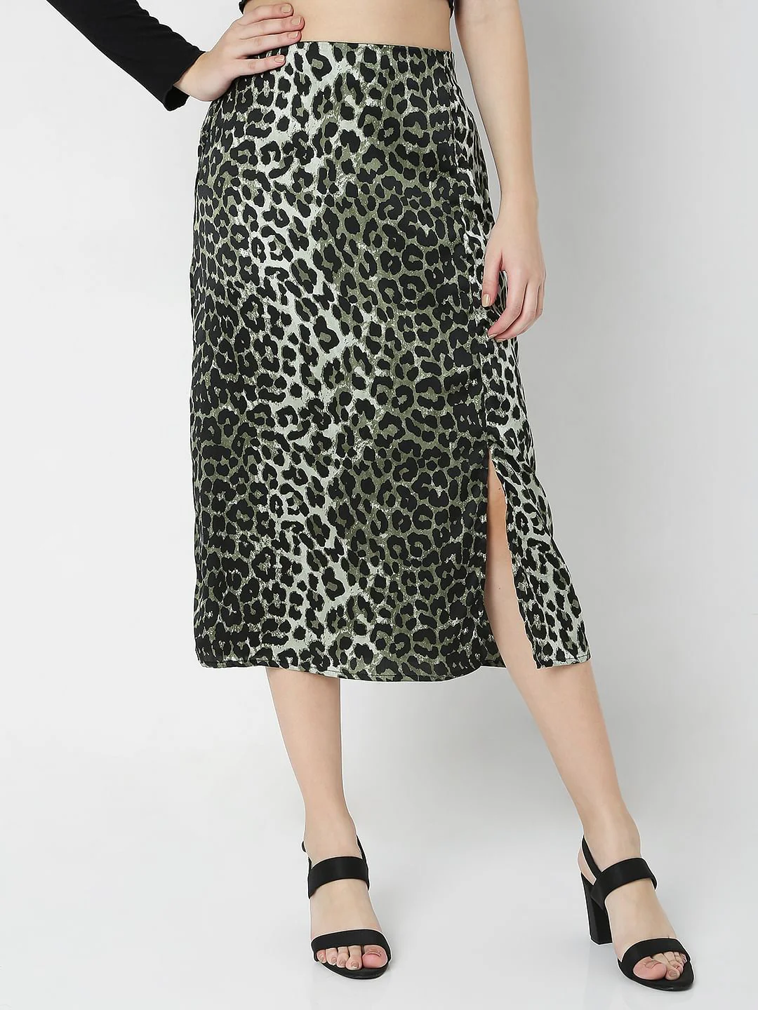Green Animal Print Skirt - Image 2