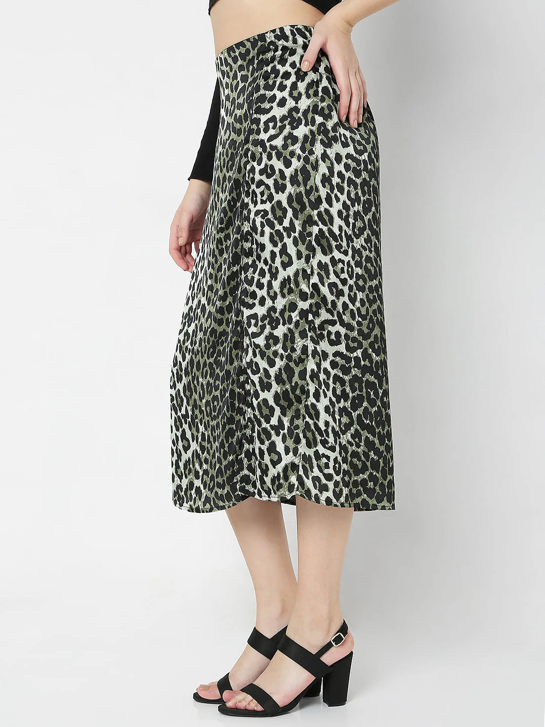 Green Animal Print Skirt - Image 3