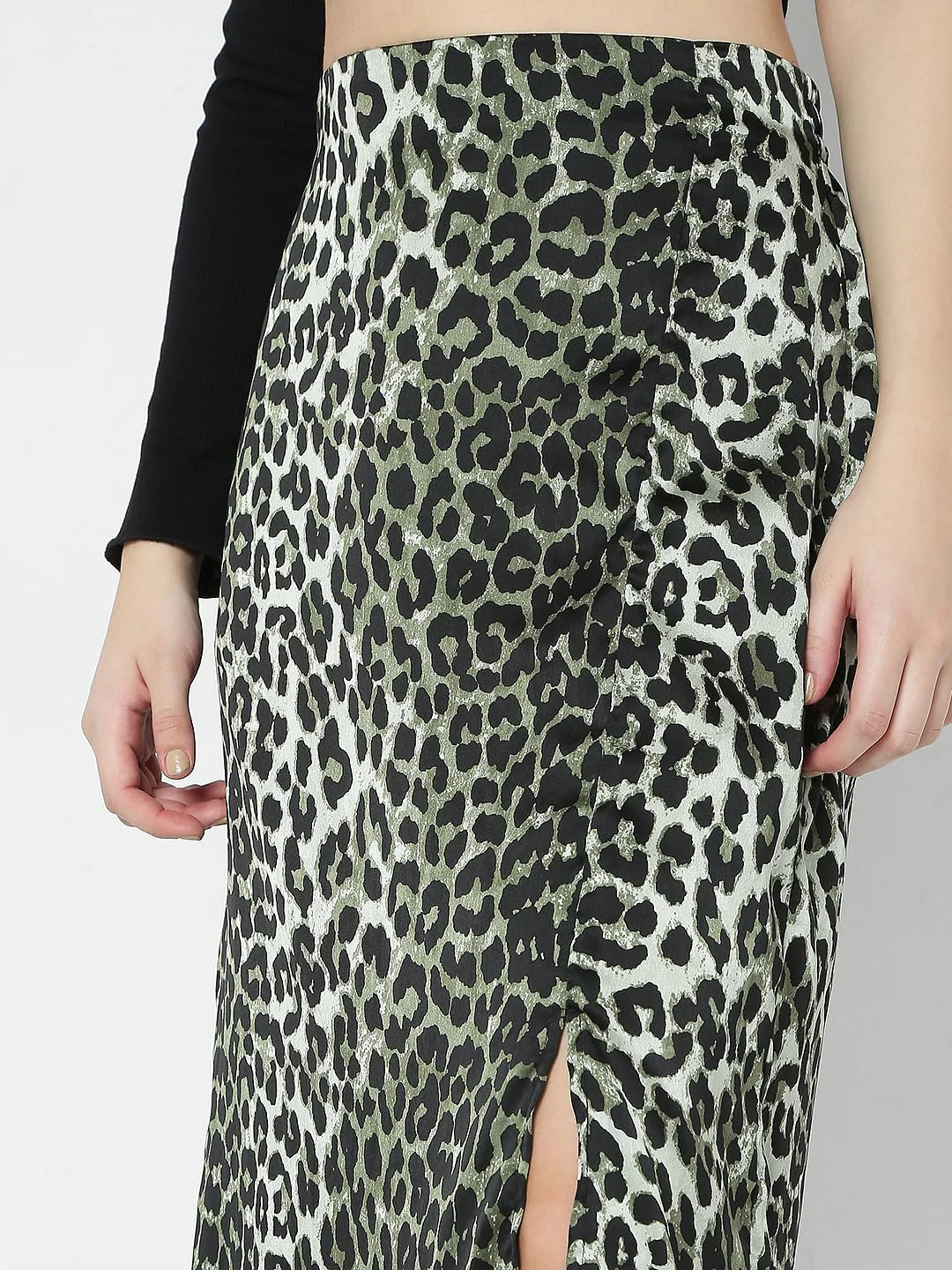 Green Animal Print Skirt - Image 5