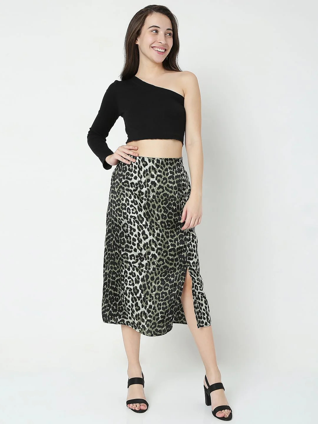 Green Animal Print Skirt - Image 6