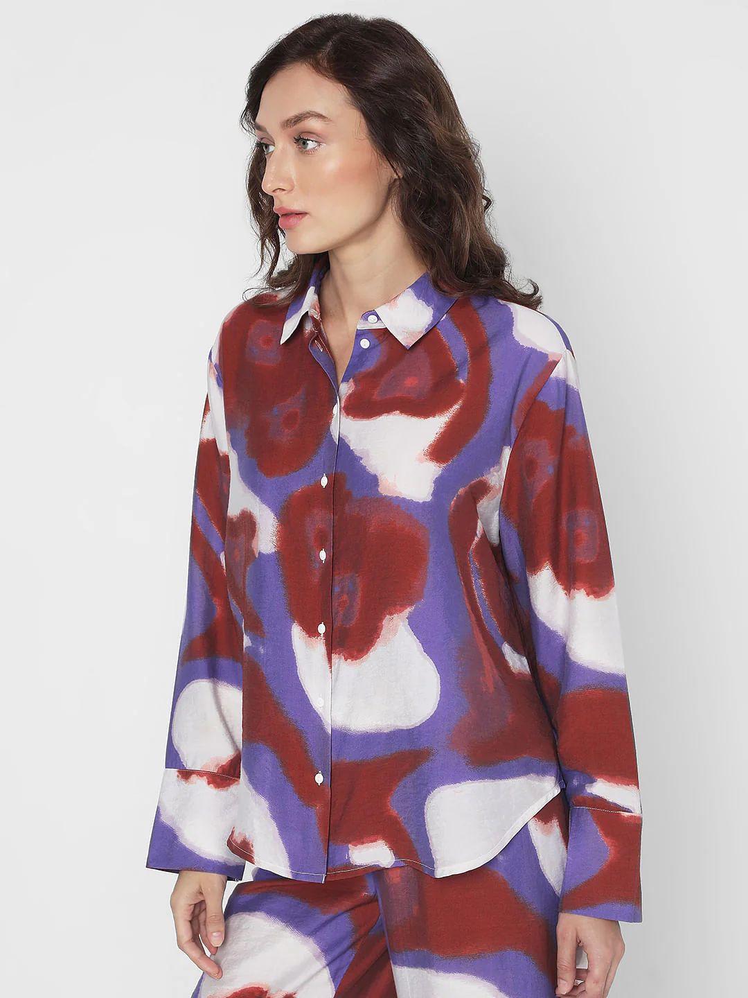 Multi-Coloured Abstract Print Co-Ord Set Shirt - Image 3