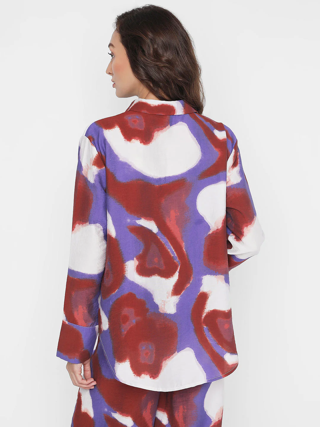 Multi-Coloured Abstract Print Co-Ord Set Shirt - Image 4
