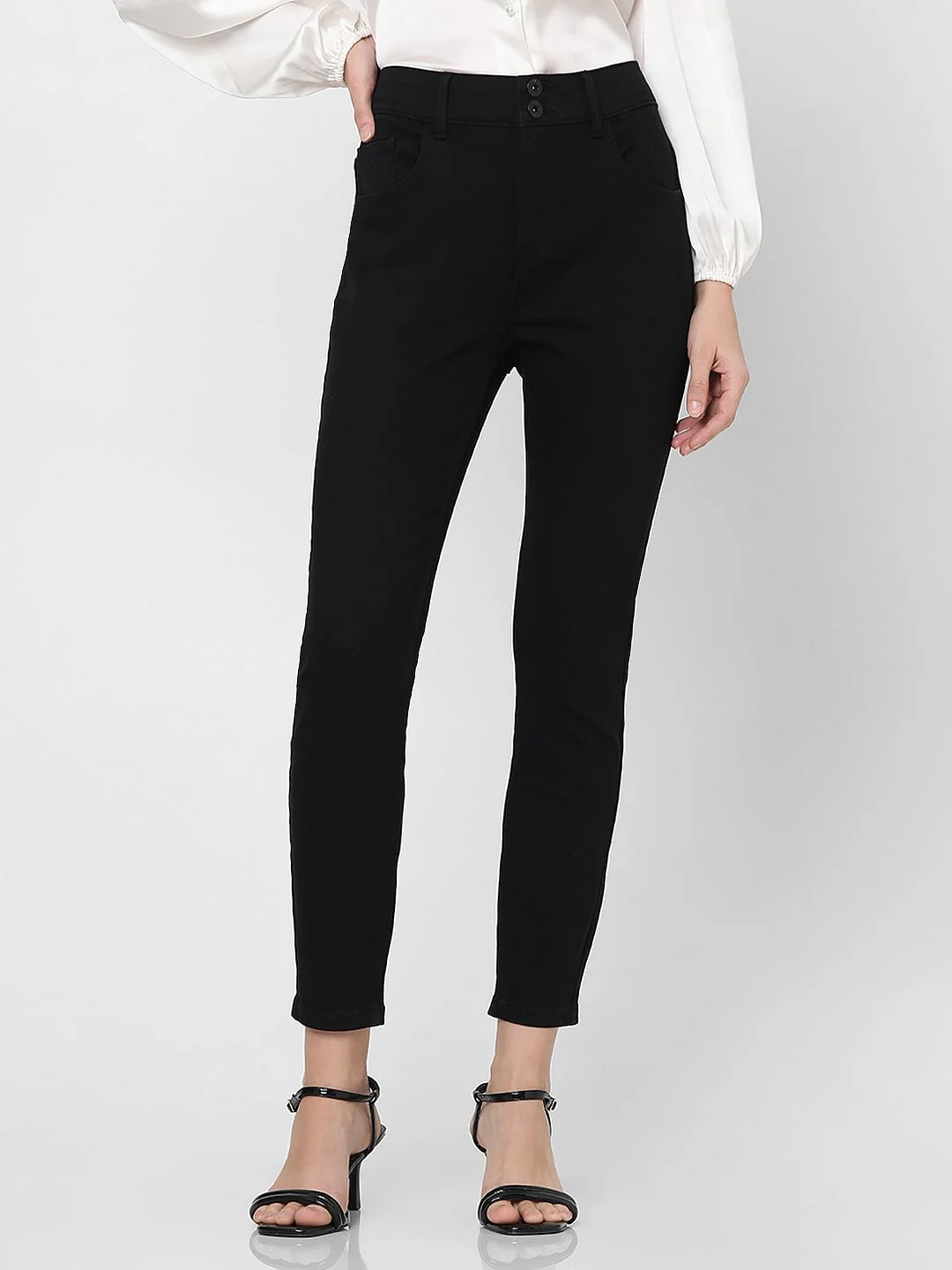 Black High Rise Wendy Skinny Jeans - Image 2