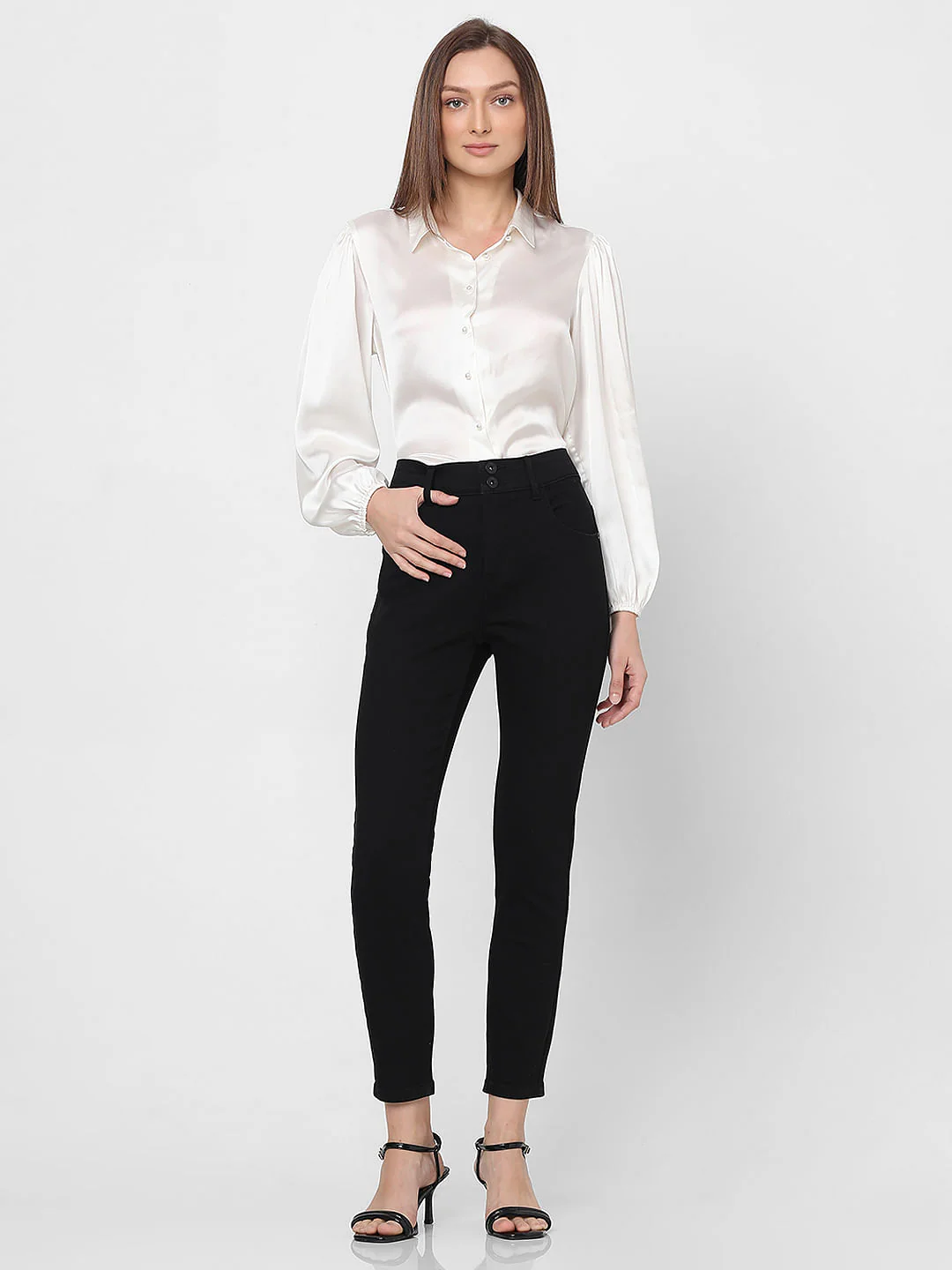 Black High Rise Wendy Skinny Jeans - Image 5