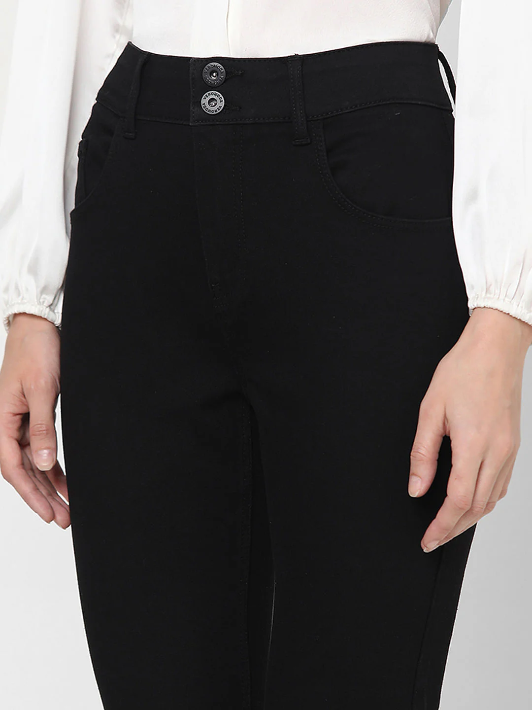 Black High Rise Wendy Skinny Jeans - Image 6