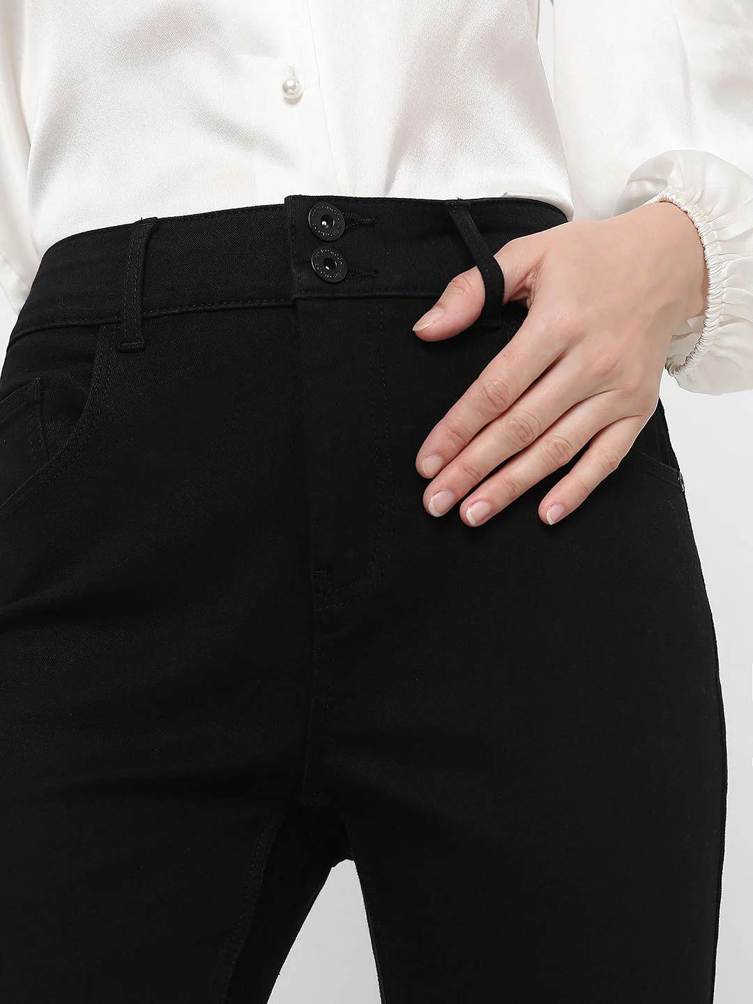 Black High Rise Wendy Skinny Jeans - Image 8
