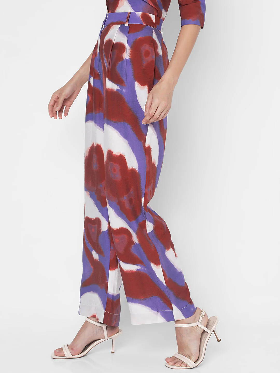 Multi-Coloured High Rise Printed Co-Ord Set Pants - Image 3