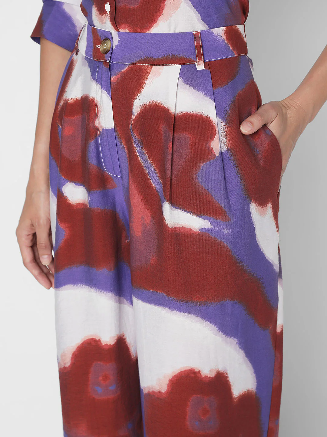 Multi-Coloured High Rise Printed Co-Ord Set Pants - Image 6