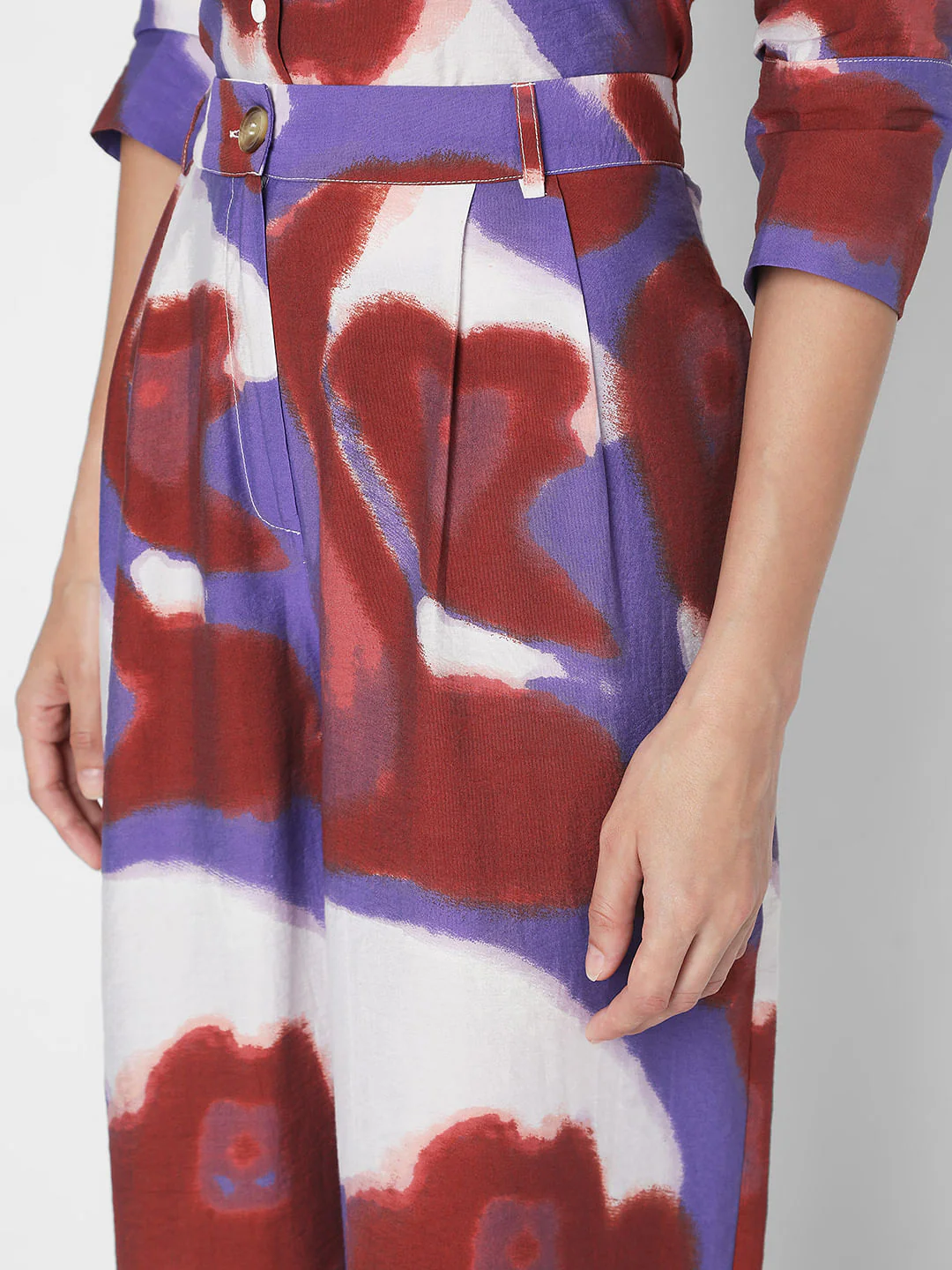 Multi-Coloured High Rise Printed Co-Ord Set Pants - Image 8