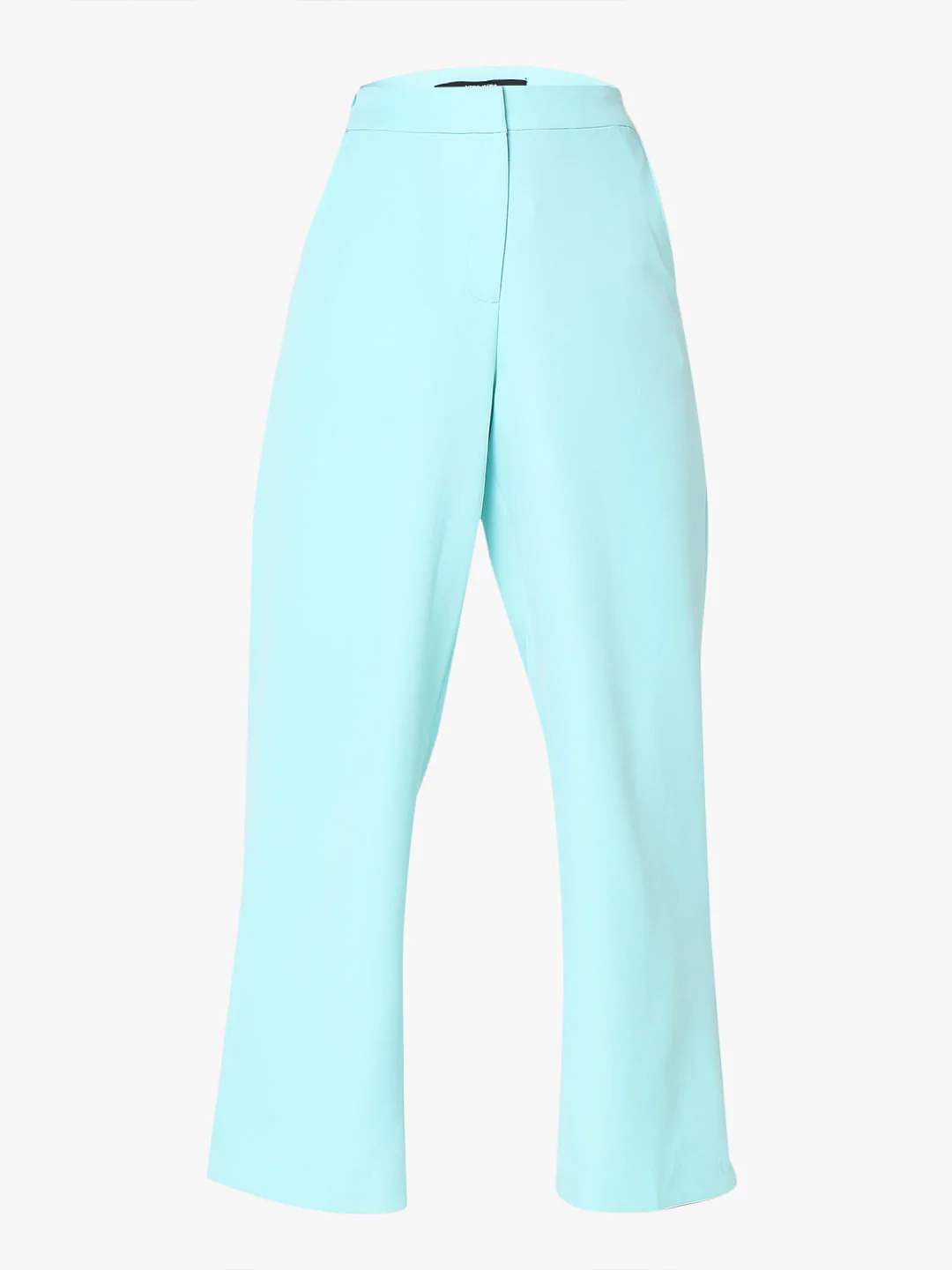 Blue High Rise Straight Fit Pants - Image 7