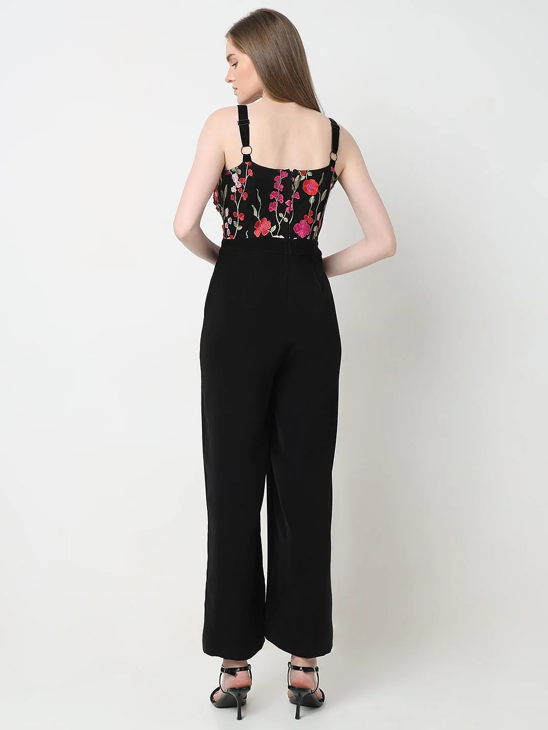 Marquee Black 3D Floral Jumpsuit - Image 4