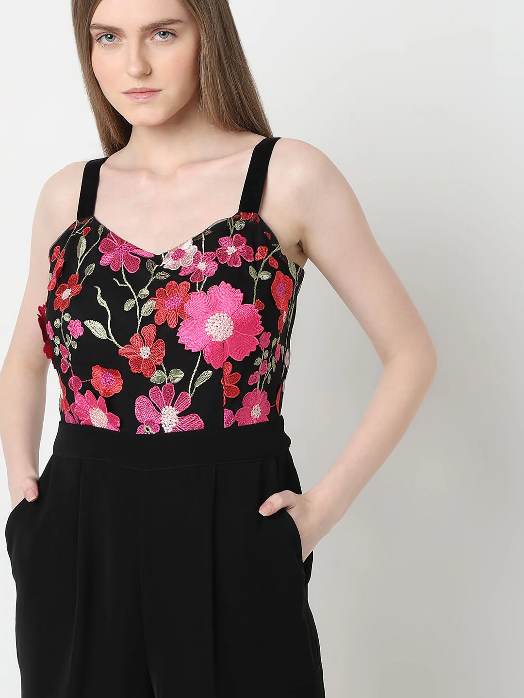Marquee Black 3D Floral Jumpsuit - Image 5
