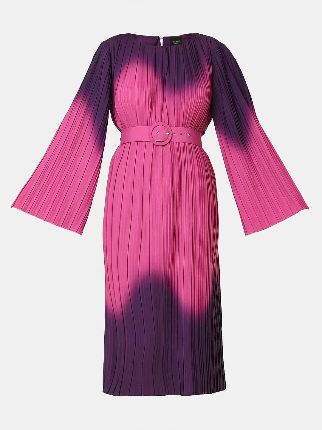 Marquee Purple Ombre Pleated Midi Dress - Image 6