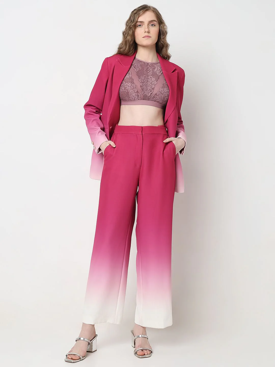 Marquee Hot Pink Ombre Co-Ord Set Pants - Image 5