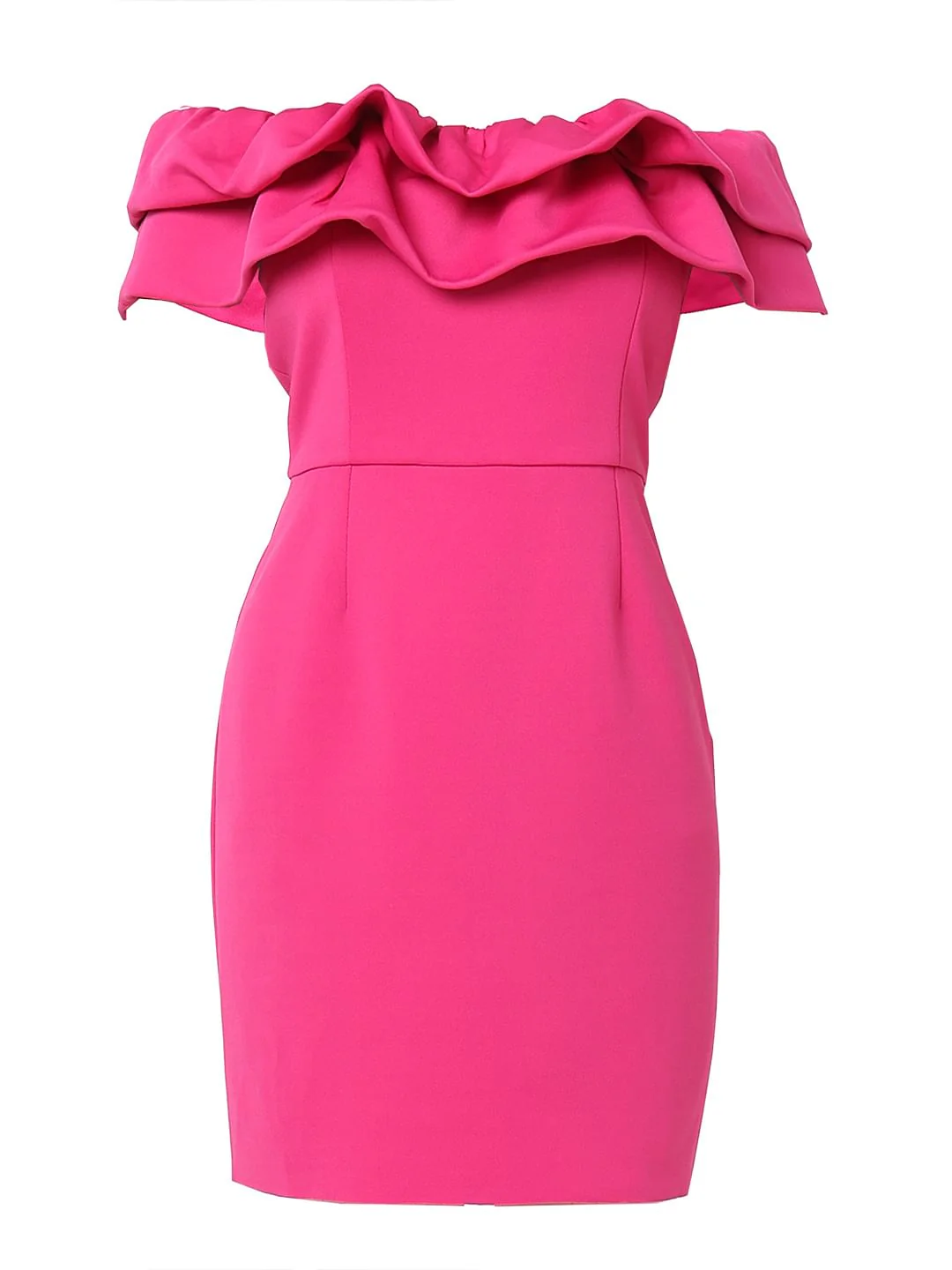 Marquee Hot Pink Bodycon Off-Shoulder Dress - Image 7