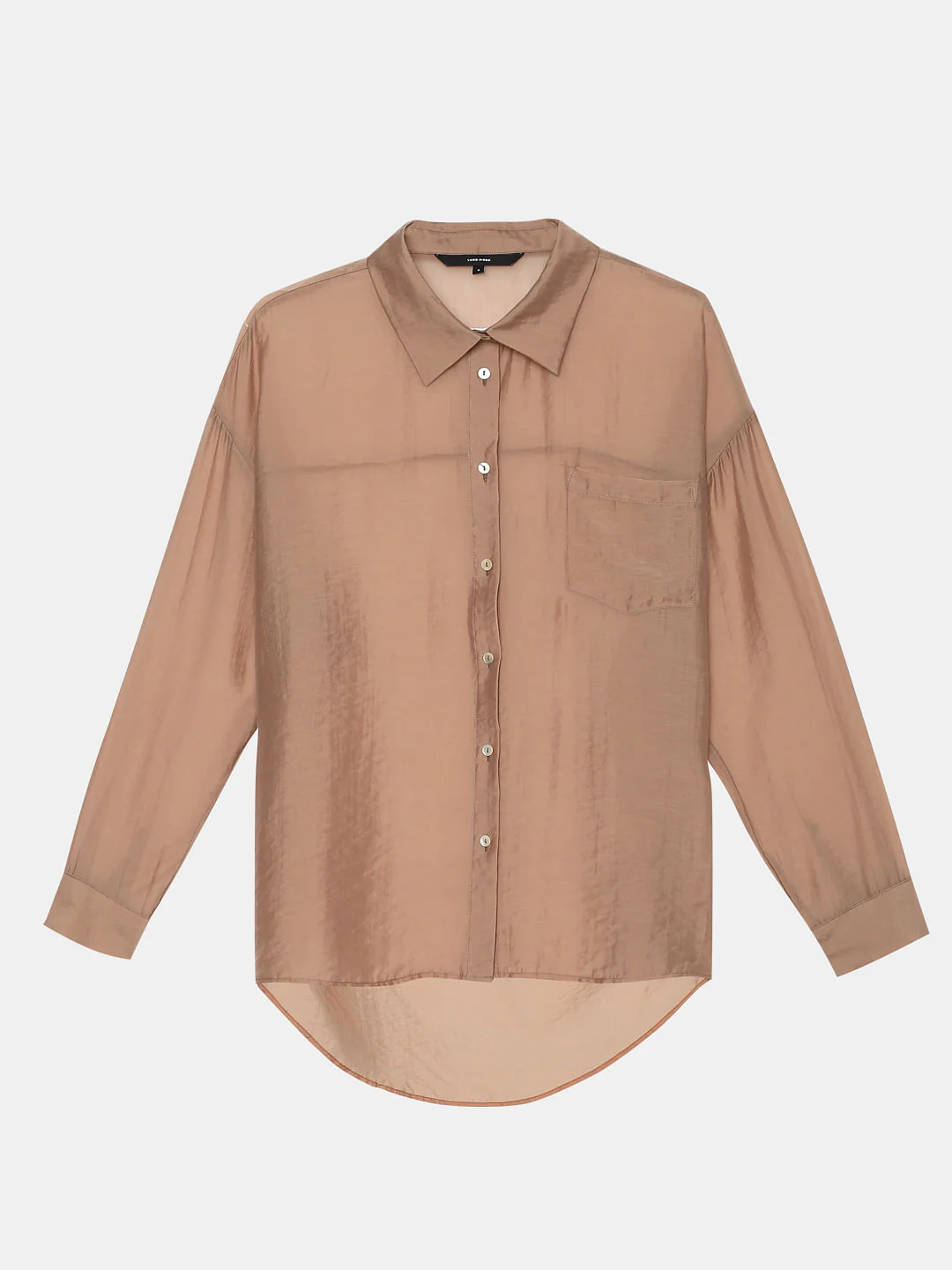 Brown Semi Sheer Shirt - Image 7