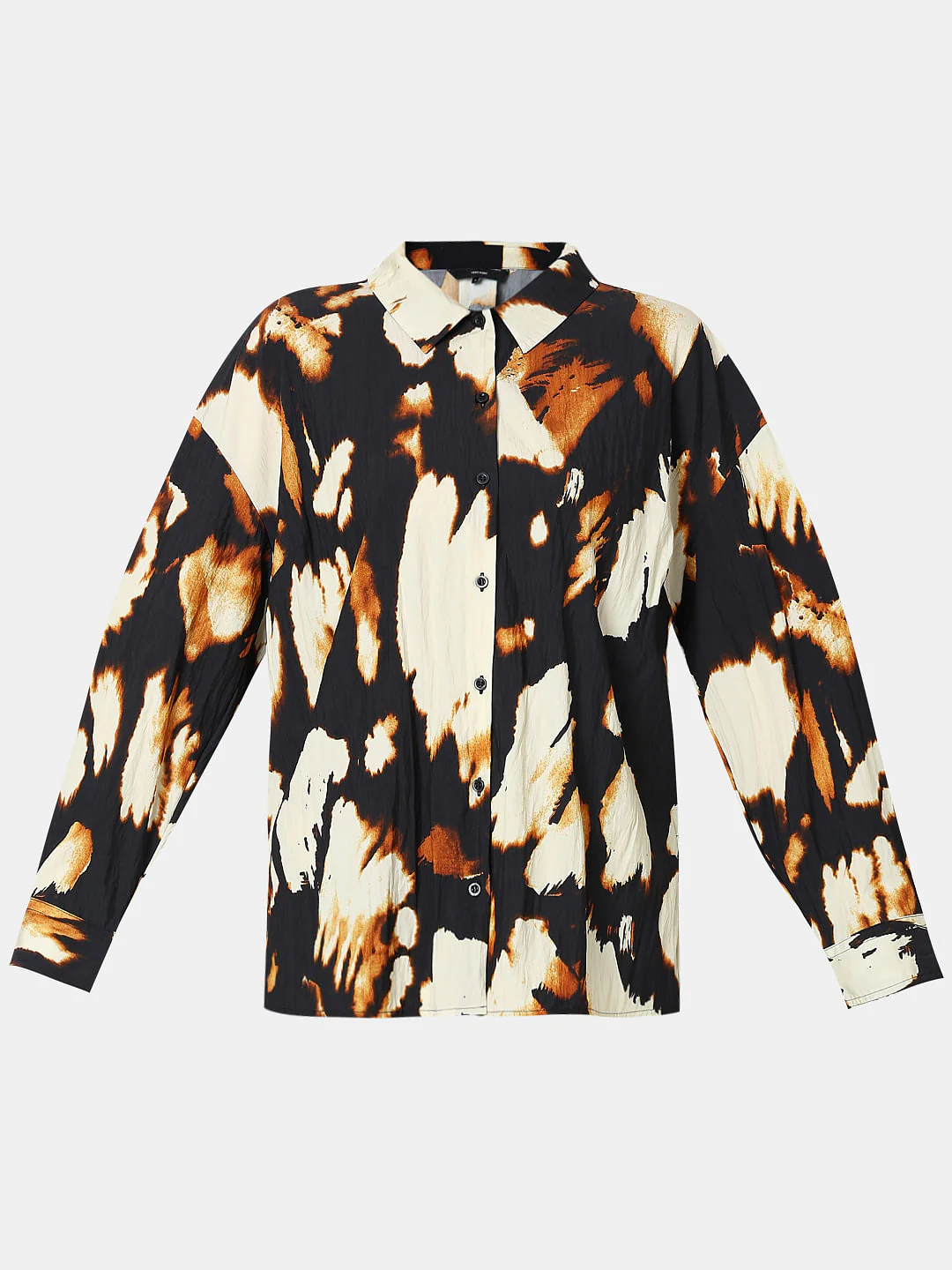 Cream Abstract Print Co-Ord Set Shirt - Image 7