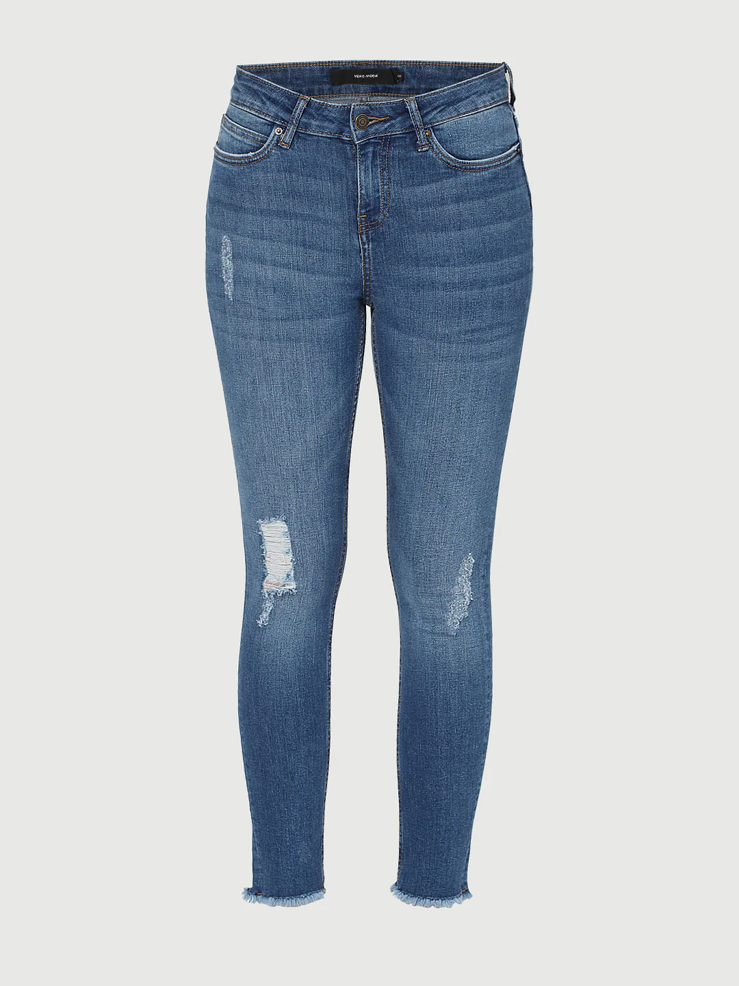 Blue Mid Rise Wendy Skinny Jeans - Image 6