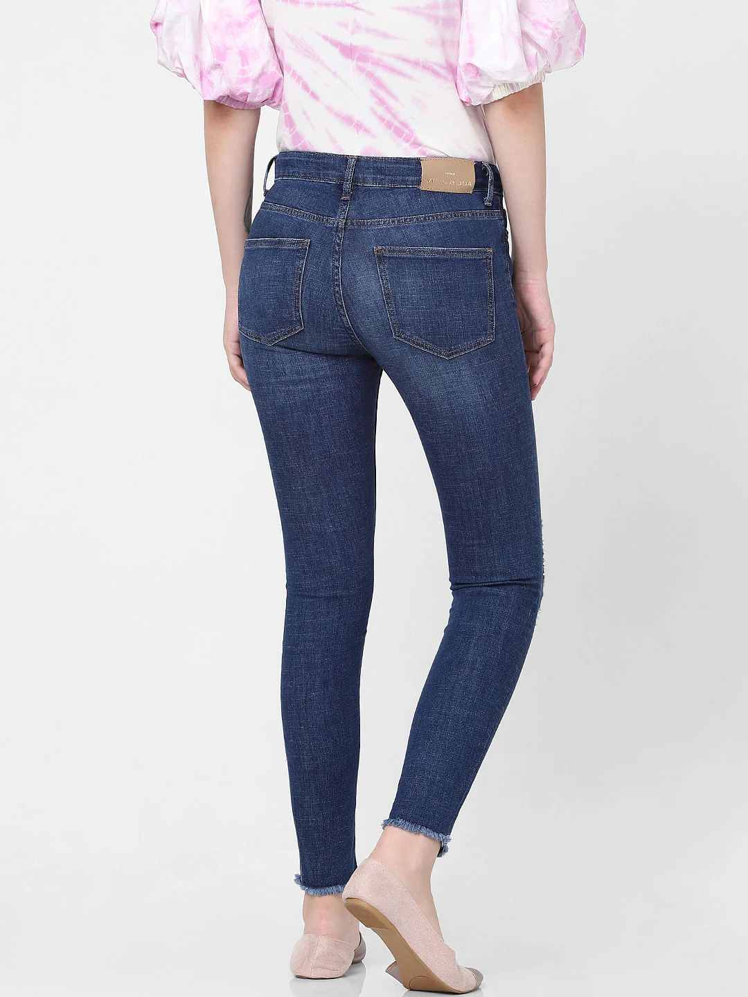 Blue Mid Rise Wendy Skinny Jeans - Image 4