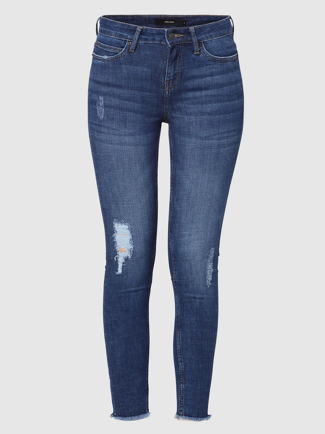 Blue Mid Rise Wendy Skinny Jeans - Image 6