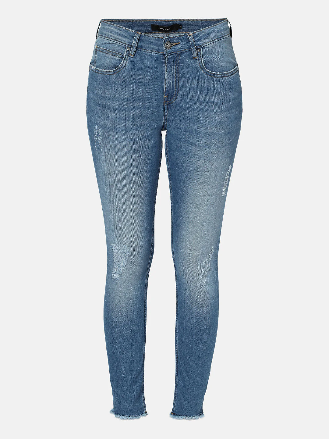 Blue Mid Rise Wendy Skinny Jeans - Image 6
