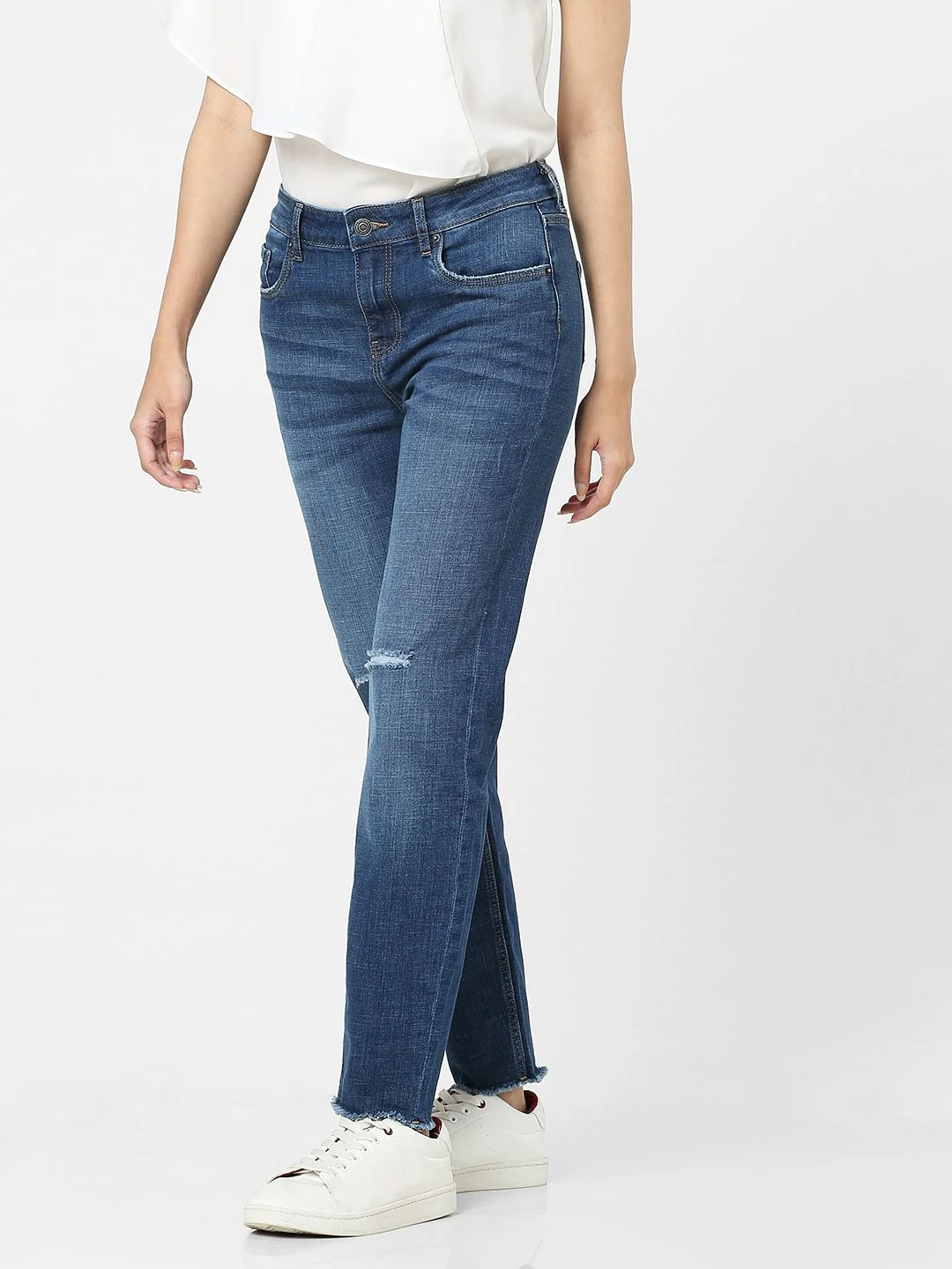 Blue High Rise Slim Jeans - Image 2