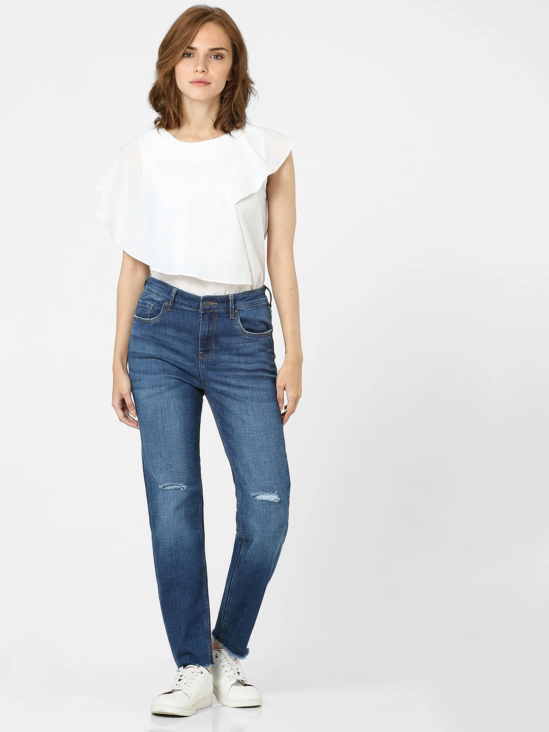 Blue High Rise Slim Jeans - Image 4
