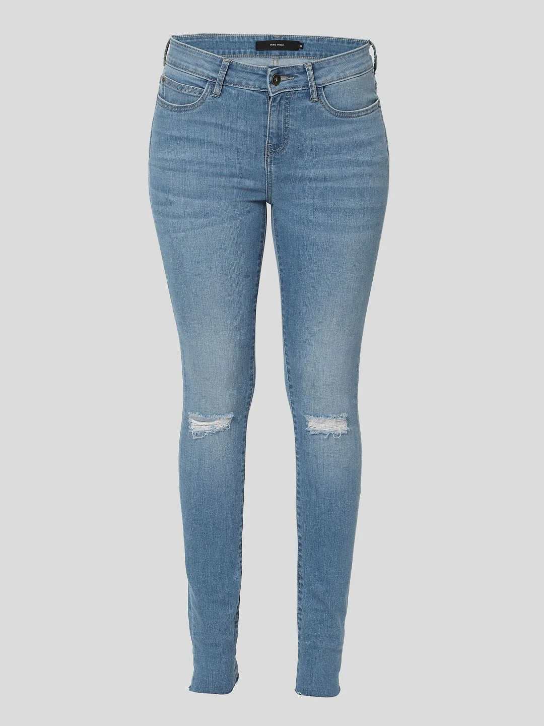 Blue Mid Rise Wendy Skinny Jeans - Image 6