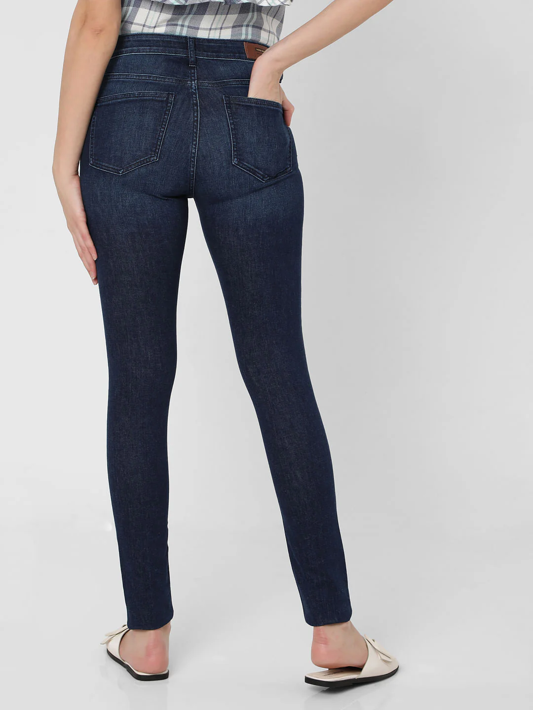 Blue Mid Rise Bootcut Jeans - Image 3