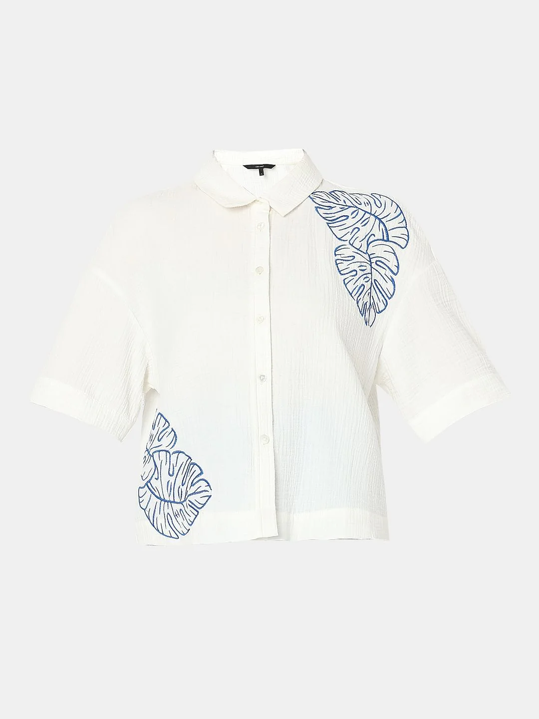 White Embroidered Co-Ord Set Shirt - Image 7