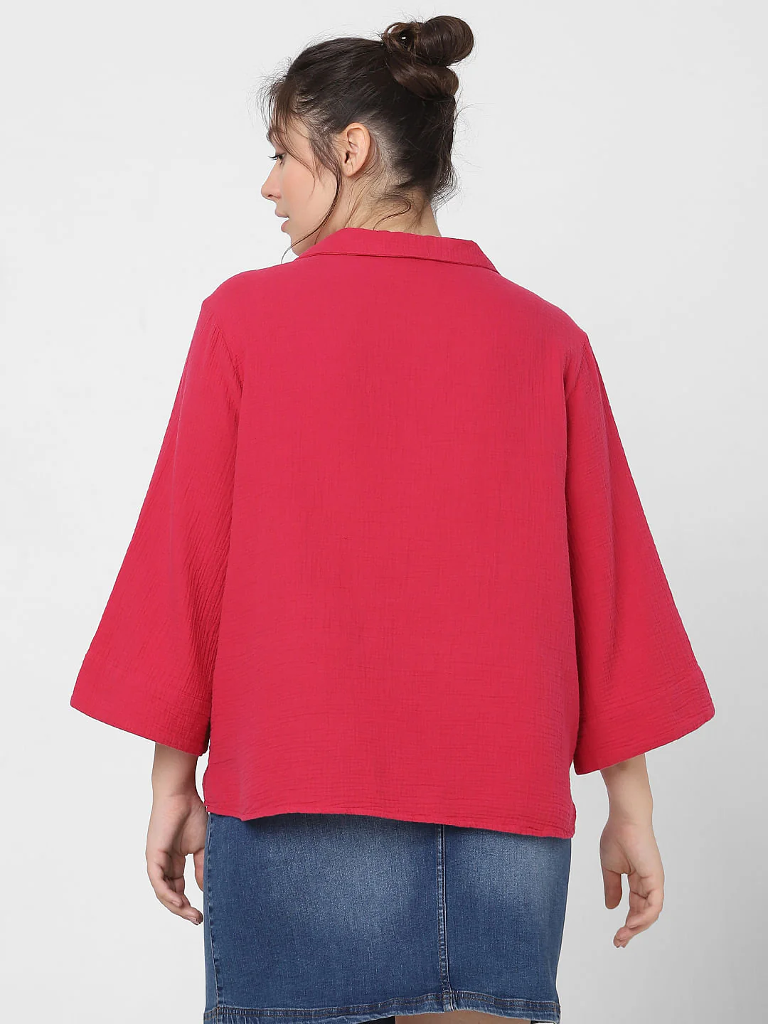 Curve Red V-Neck Shirt - Image 4