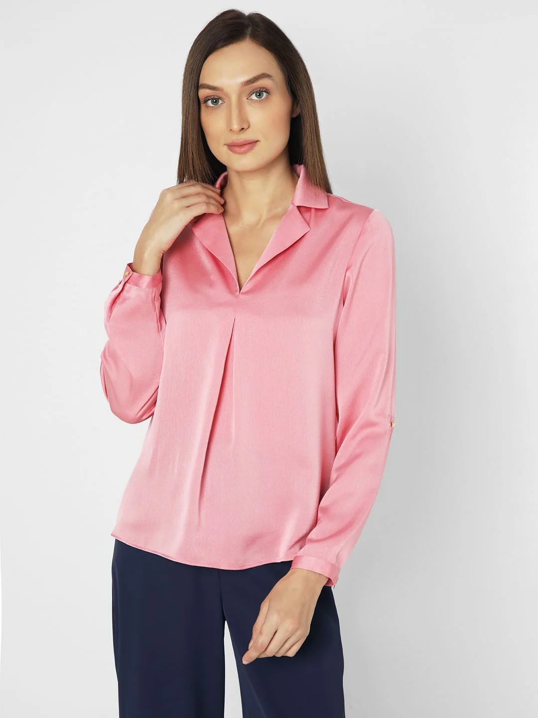 Pink Satin Shirt - Image 2