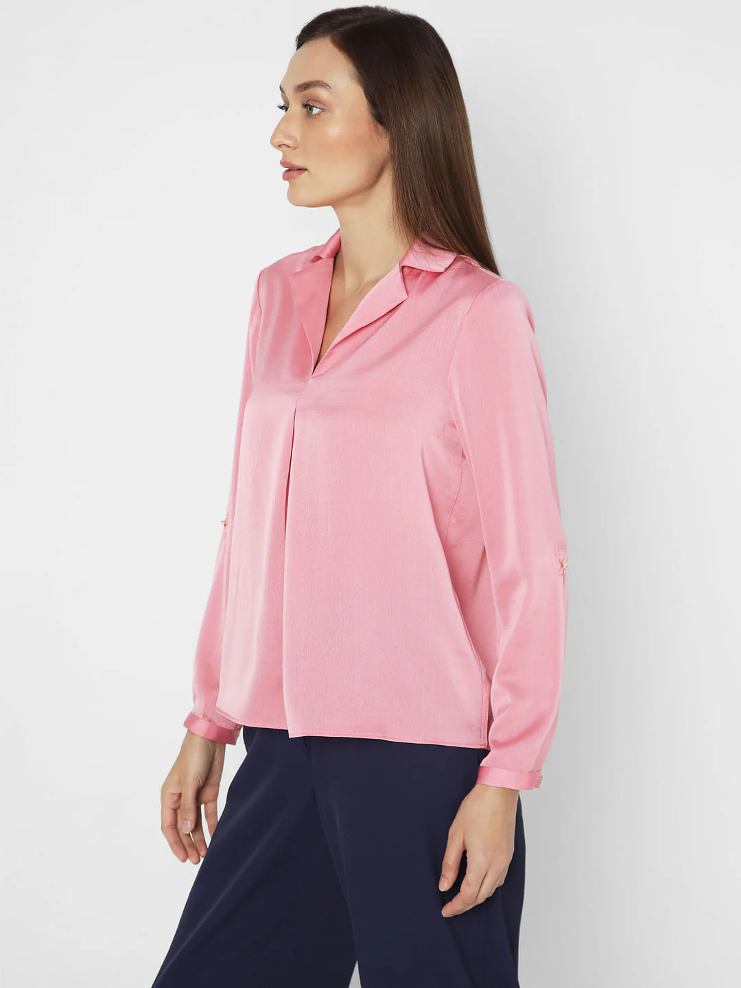 Pink Satin Shirt - Image 3