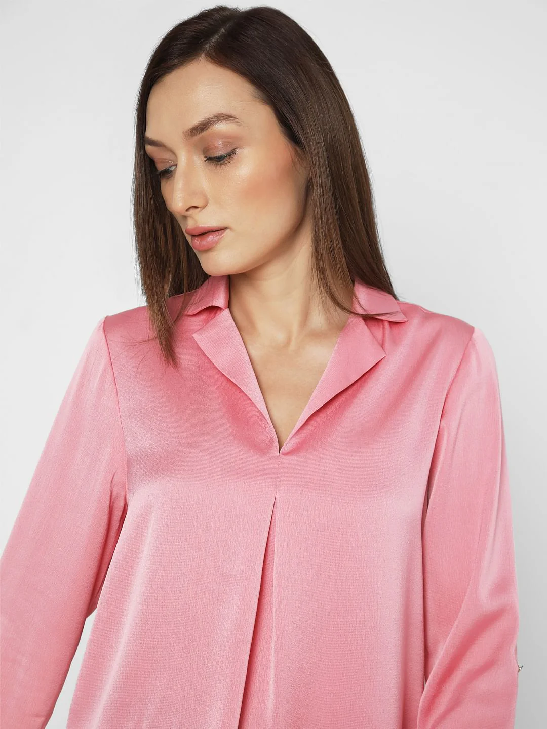 Pink Satin Shirt - Image 6