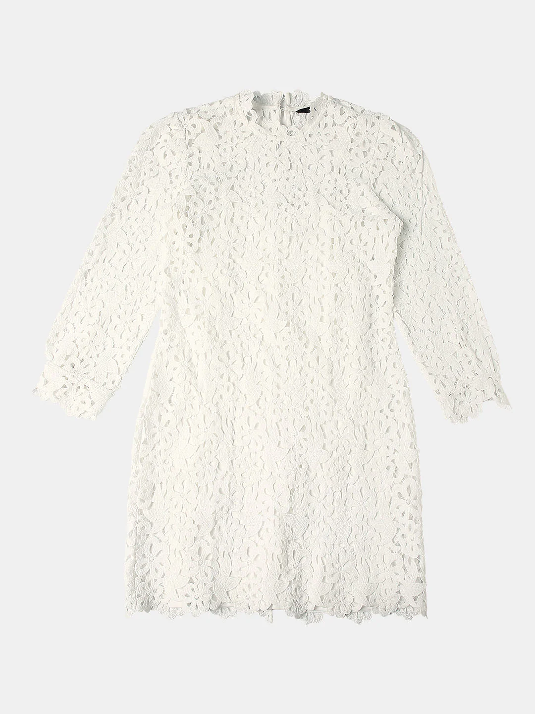 White Lace Shift Dress - Image 7