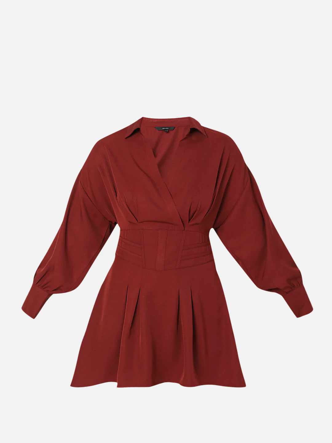 Red Corset Detail Mini Dress - Image 7
