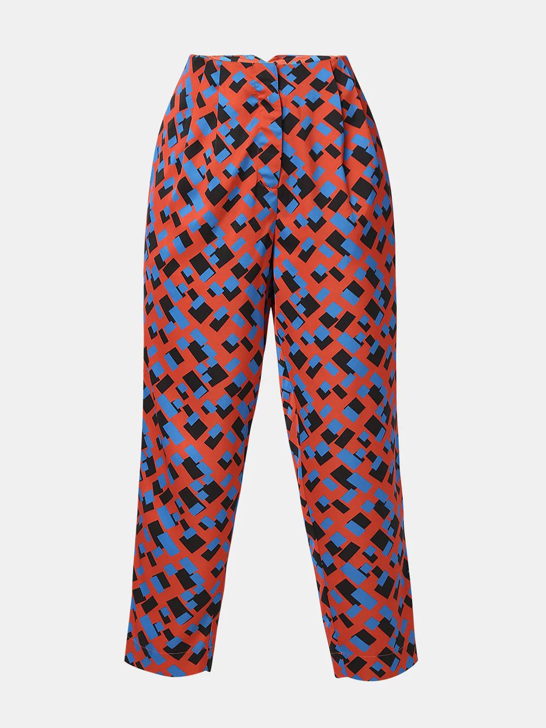 Brown Geometric Print Co-Ord Set Pants - Image 7