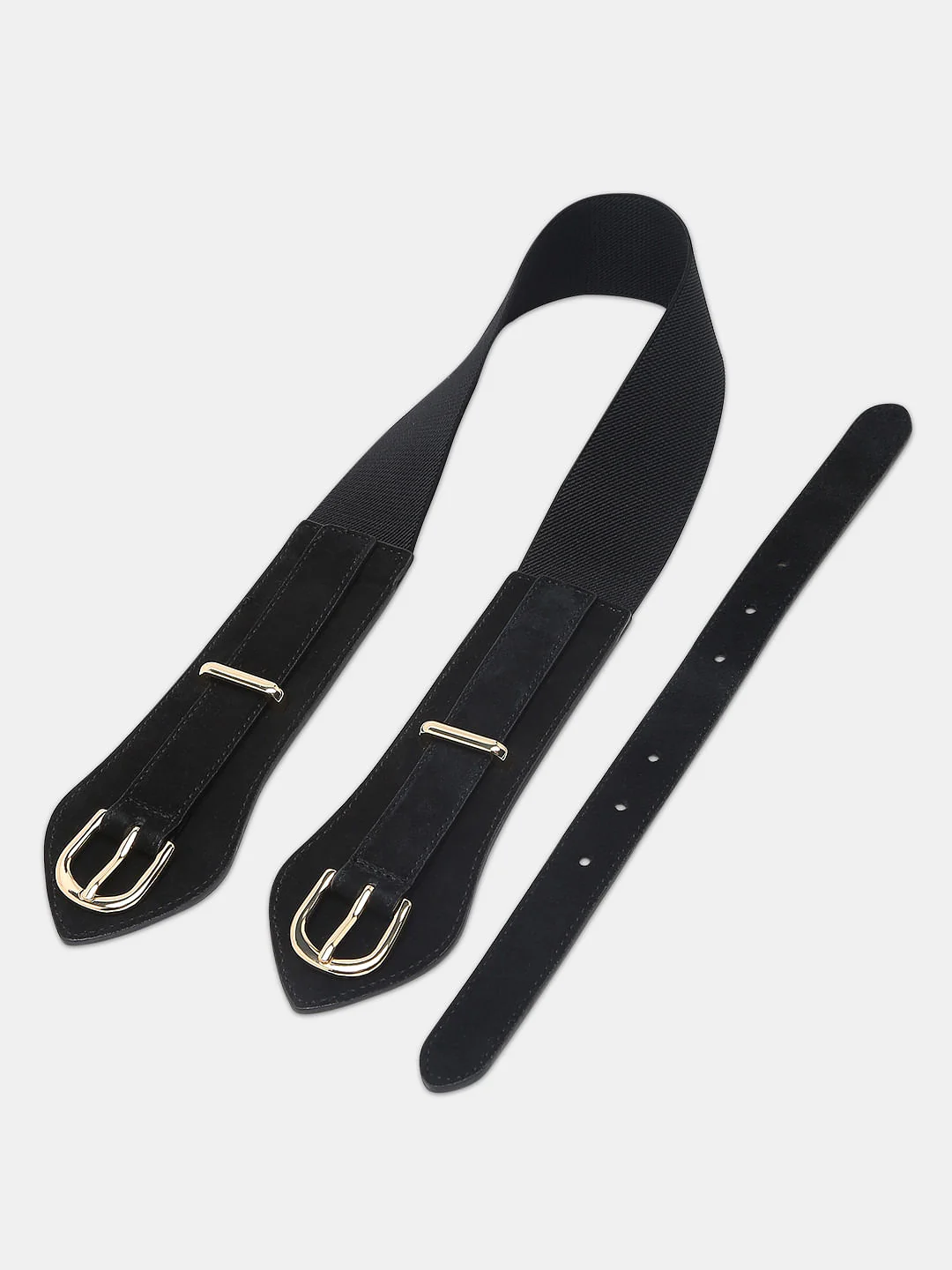Black Suede Waist Belt - Image 5